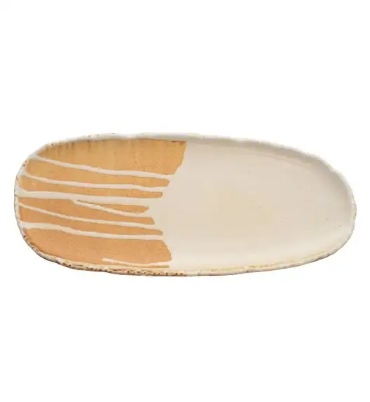 VERLO SAMTO Talerz owalny / półmis 35 x 15 cm / kremowy