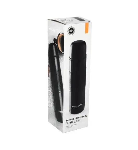 KonigHOFFER ALPHA Termos nierdzewny do kawy i herbaty 750 ml / czarny