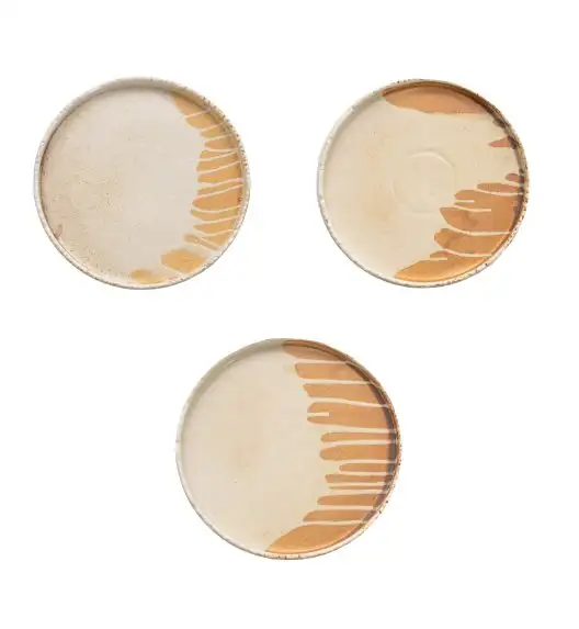 VERLO SAMTO Talerz okrągły płaski śr. 21 cm / kremowy