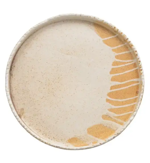 VERLO SAMTO Talerz okrągły płaski śr. 21 cm / kremowy