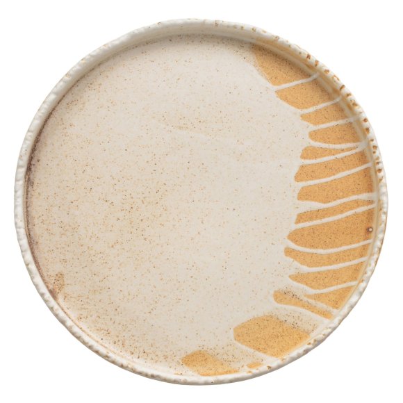 VERLO SAMTO Talerz okrągły płaski śr. 21 cm / kremowy
