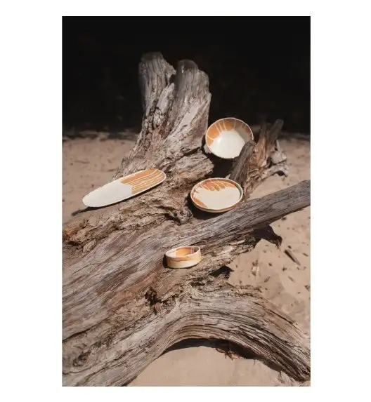 VERLO SAMTO Talerz okrągły płaski śr. 21 cm / kremowy