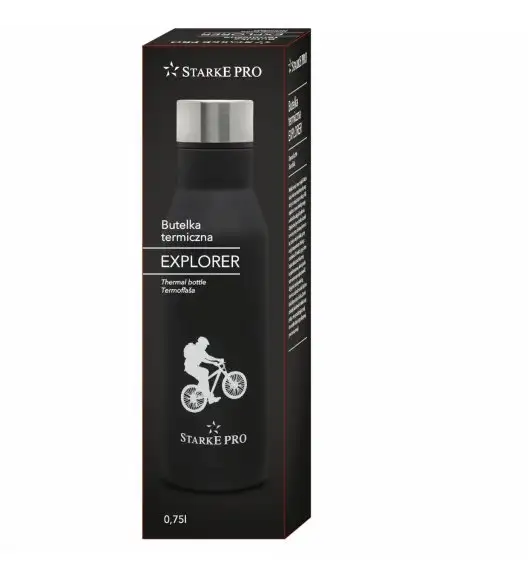 STARKE PRO EXPLORER Butelka termiczna / 750 ml / czarna / stal nierdzewna