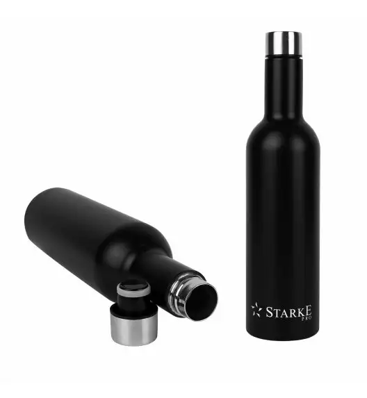 STARKE PRO FINO Butelka termiczna / 750 ml / czarna / stal nierdzewna