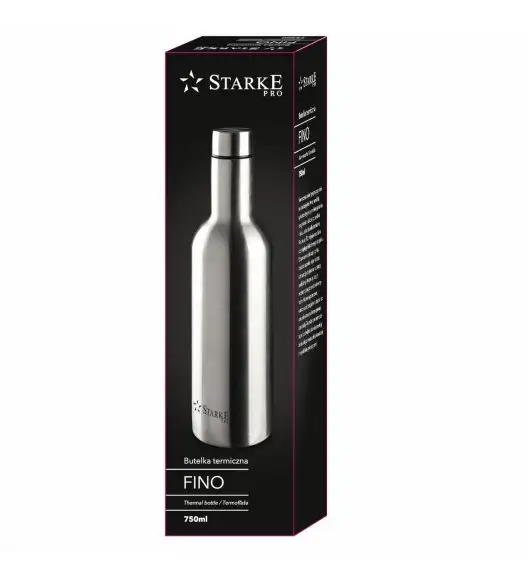 STARKE PRO FINO Butelka termiczna / 750 ml / srebrna / stal nierdzewna