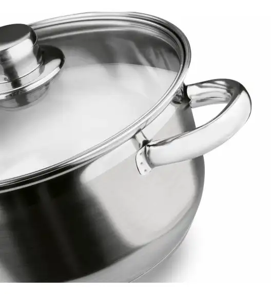 TADAR SELVA Komplet garnków nierdzewnych + pokrywki / 8 elementów / indukcja / satyna