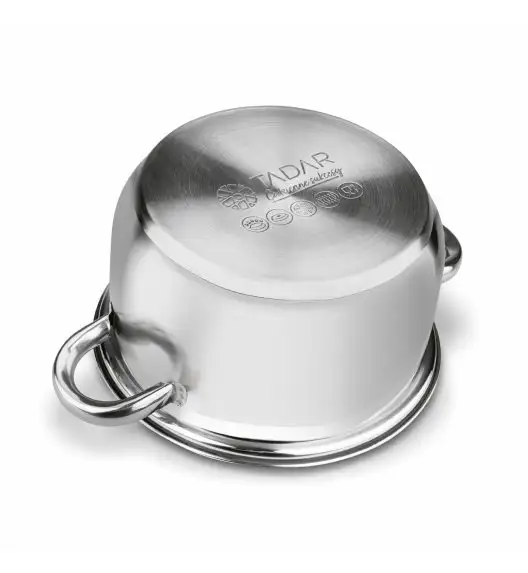 TADAR SELVA Komplet garnków nierdzewnych + pokrywki / 8 elementów / indukcja / satyna