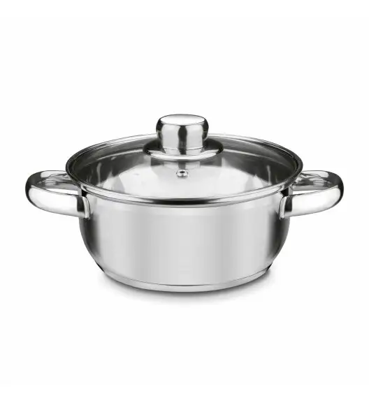 TADAR SELVA Komplet garnków nierdzewnych + pokrywki / 8 elementów / indukcja / satyna