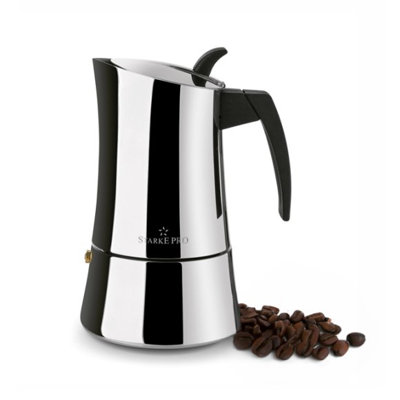 STARKE PRO ROBUSTA Kawiarka stalowa 540 ml / 9 filiżanek espresso / indukcja