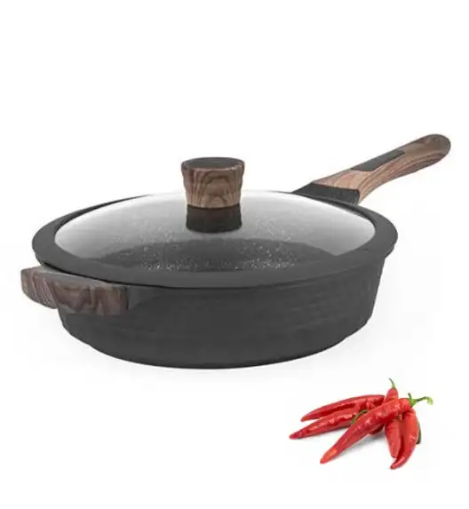 STARKE PRO EMBOSSED Patelnia marmurowa 28 cm / indukcja / aluminium / głęboka