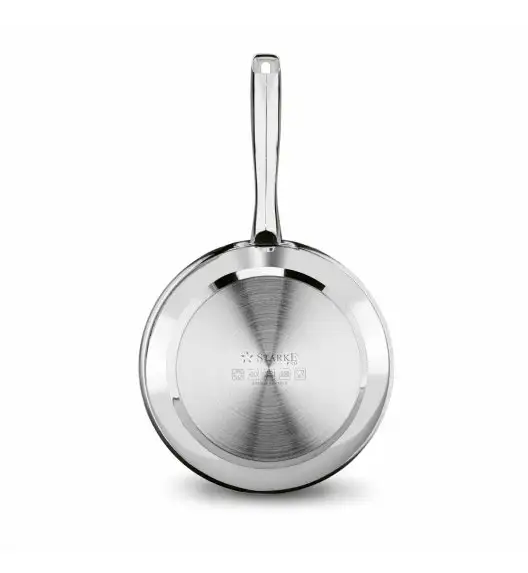 STARKE PRO TREVISO Patelnia 24 cm + pokrywka / Greblon® C3+ / indukcja / stal nierdzewna