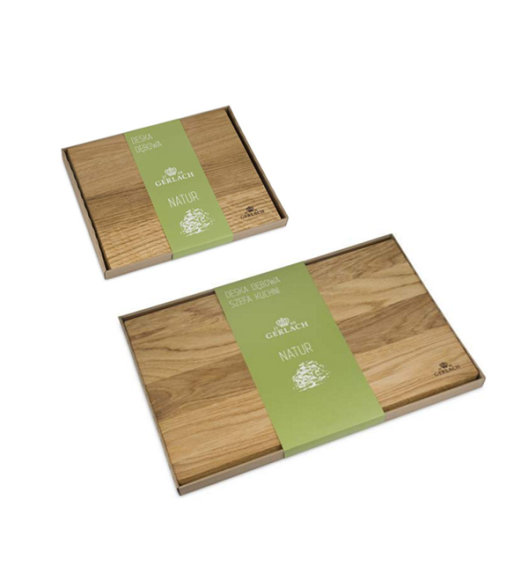 GERLACH STYLE PLUS Komplet 5 noży w bloku + komplet desek dębowych