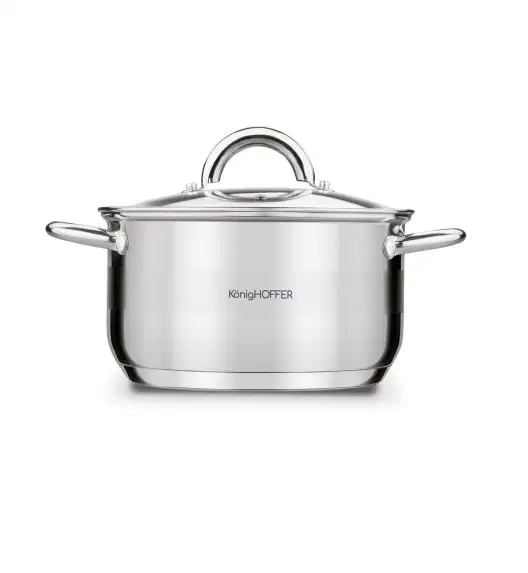 KonigHOFFER FARO Garnek z pokrywką 20 cm / 3.4 L / stal nierdzewna / indukcja
