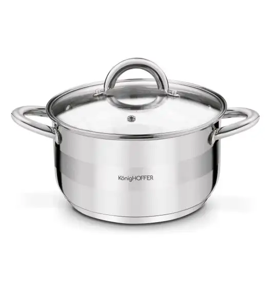 KonigHOFFER FARO Garnek z pokrywką 20 cm / 3.4 L / stal nierdzewna / indukcja
