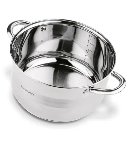 KonigHOFFER FARO Garnek z pokrywką 24 cm / 5.9 L / stal nierdzewna / indukcja