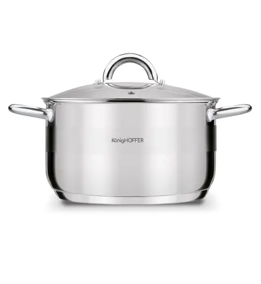KonigHOFFER FARO Garnek z pokrywką 24 cm / 5.9 L / stal nierdzewna / indukcja
