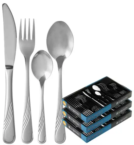 AMBITION NAPOLI Sztućce Komplet 72 el pudełko / 18 osób