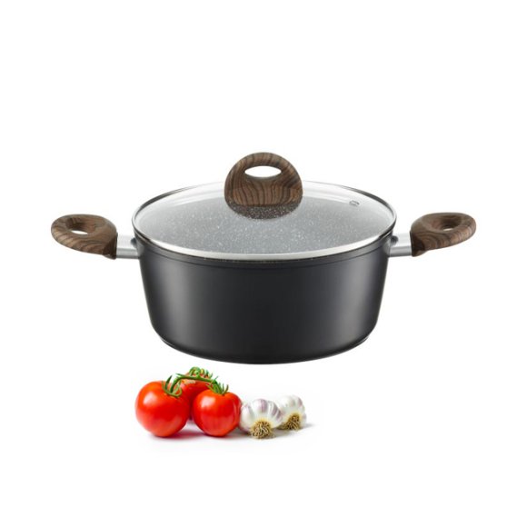 AMBITION TERRA Garnek z pokrywką 28 cm / 5,6 l / aluminium / indukcja