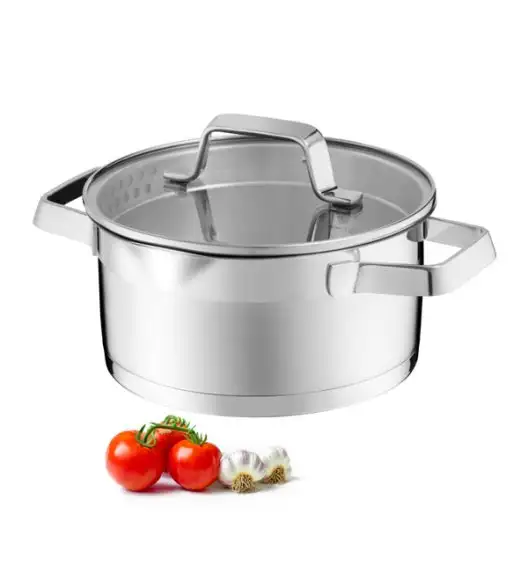 AMBITION KITCHEN PRO Garnek z pokrywką do odcedzania 18 cm / indukcja / stal nierdzewna