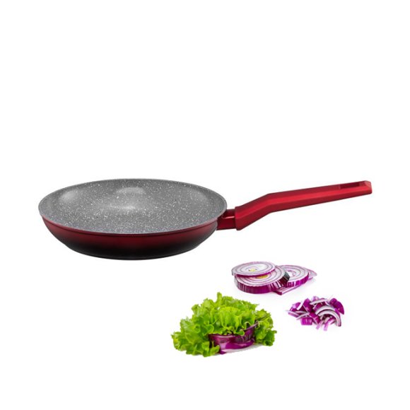 AMBITION OMBRE RED Patelnia 20 cm / aluminium / indukcja