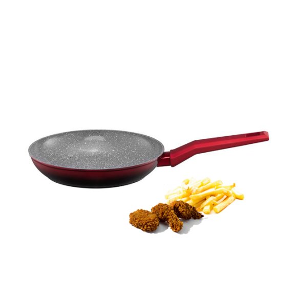 AMBITION OMBRE RED Patelnia 24 cm / aluminium / indukcja