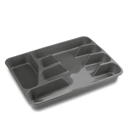 TADAR Wkład do szuflady na sztućce / Szary / 32,5 x 24,6 x 4 cm