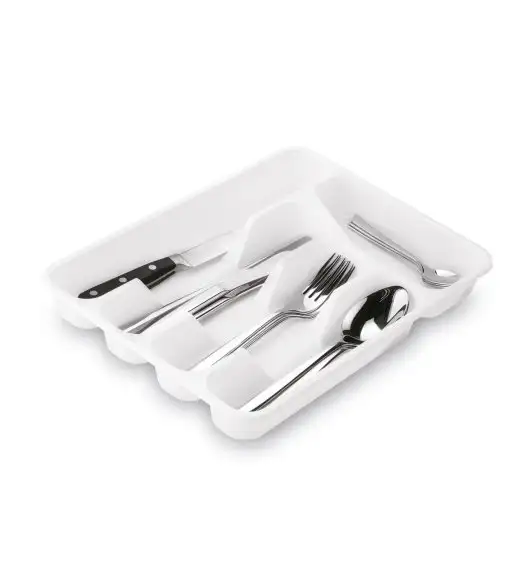 TADAR Wkład do szuflady na sztućce / Biały / 32,5 x 24,6 x 4 cm