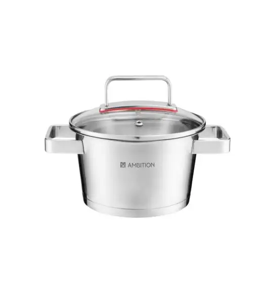 AMBITION SELECTION Komplet garnków z pokrywkami 8 el / stal nierdzewna / indukcja