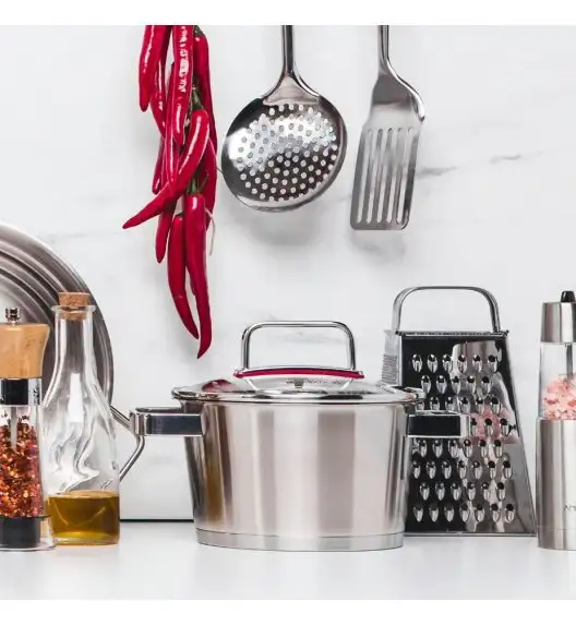 AMBITION SELECTION Komplet garnków z pokrywkami 8 el / stal nierdzewna / indukcja