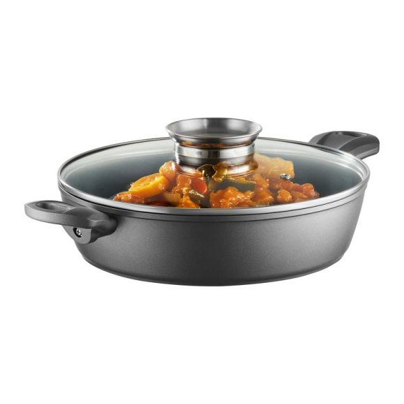 AMBITION VERSO Patelnia głęboka + pokrywka 28 cm / powłoka Qualum Ceramic / indukcja