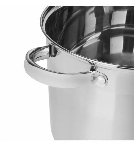 TADAR Garnek gastronomiczny 4 l z pokrywką / prosty / stal nierdzewna