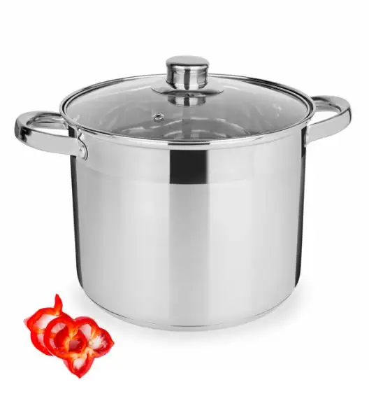 TADAR Garnek gastronomiczny 4 l z pokrywką / prosty / stal nierdzewna