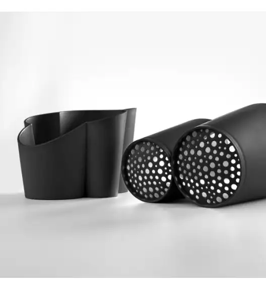 BLIM PLUS Pojemnik na sztućce z przegrodami czarny