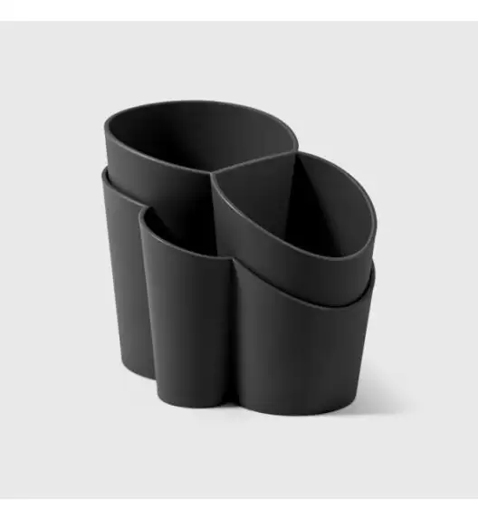 BLIM PLUS Pojemnik na sztućce z przegrodami czarny