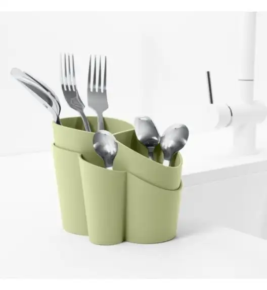 BLIM PLUS Pojemnik na sztućce z przegrodami zielony