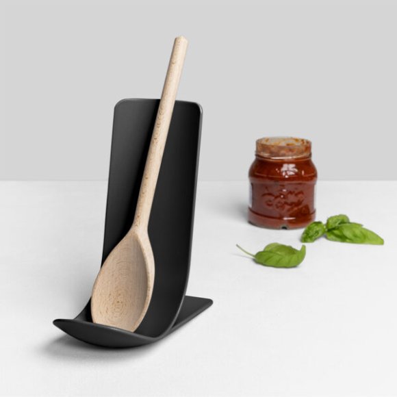 BLIM PLUS Podstawka pod łyżkę czarna / funkcjonalna