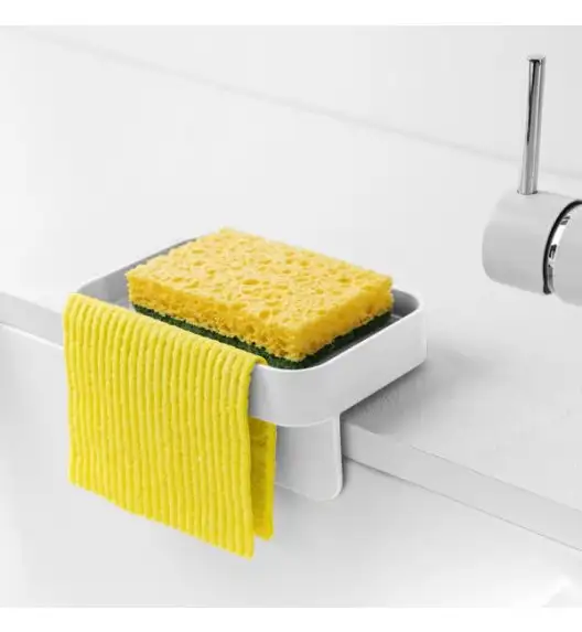 BLIM PLUS Ociekacz na gąbkę biały funkcjonalny / tworzywo sztuczne