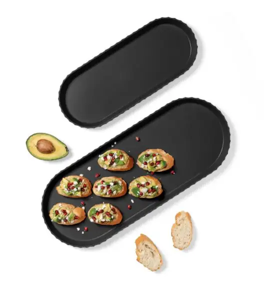 BLIM PLUS Taca owalna 50x25 cm czarna