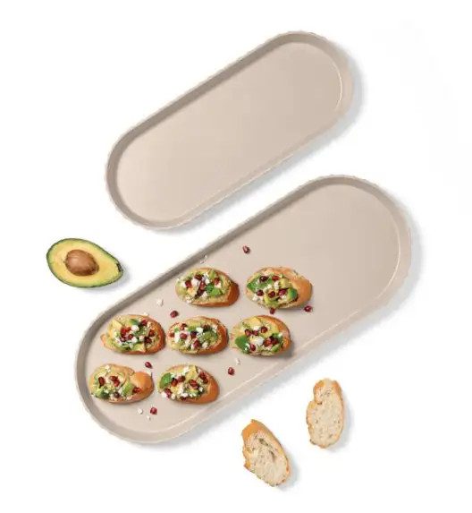 BLIM PLUS Taca owalna 37,5x15 cm brązowa