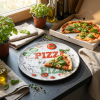 LUBIANA TINA Talerz do pizzy 33 cm | kolorowy nadruk 