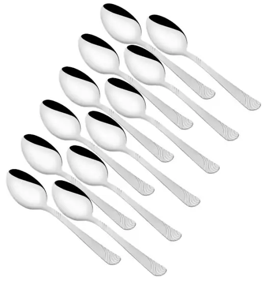 TADAR ERIE Zestaw 12x Łyżeczka do herbaty / stal nierdzewna 