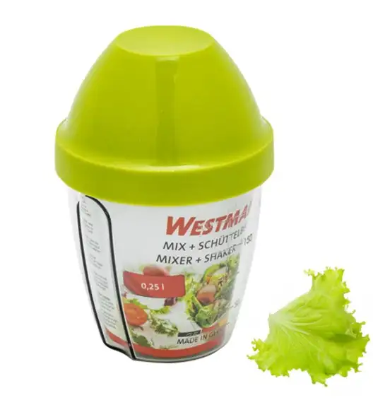 WESTMARK MIX-EI Kubek do miksowania / shaker do sosów z wkładką mieszającą 250 ml / zielony