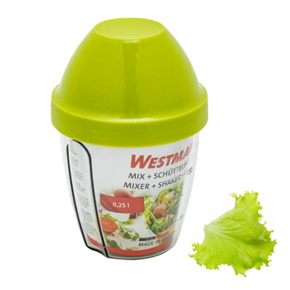 WESTMARK MIX-EI Kubek do miksowania / shaker do sosów z wkładką mieszającą 250 ml / zielony