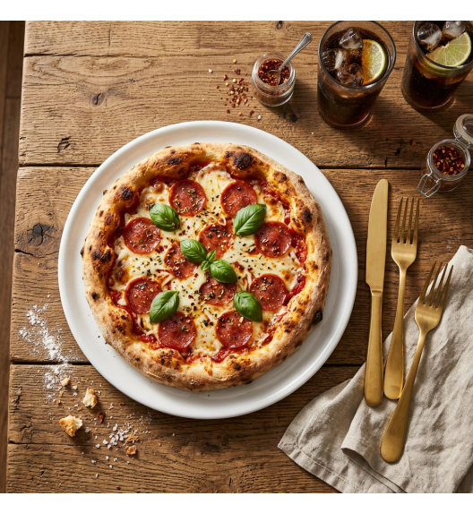 LUBIANA TINA Talerz do pizzy 35 cm | biała porcelana