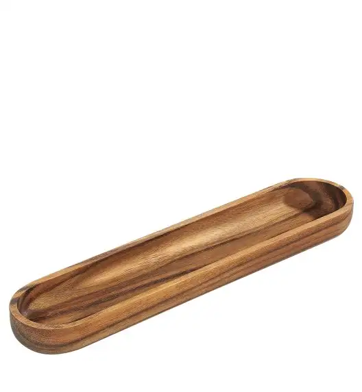 ZASSENHAUS Podłużna misa do serwowania z drewna akacjowego, 45 cm x  9,5 x 4 cm / FreeForm