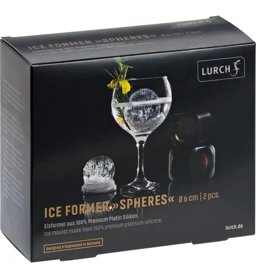 LURCH ICE FORMER Formy do kul lodowych / 2 szt. / silikon platynowy / FreeForm