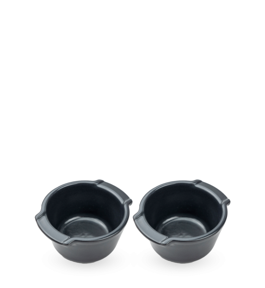 PEUGEOT APPOLIA Naczynia ceramiczne okrągłe 200 ml 2 szt. grafitowe