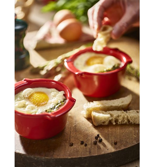 PEUGEOT APPOLIA Naczynia ceramiczne okrągłe 200 ml 2 szt. czerwone