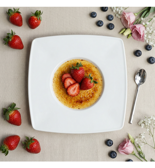 LUBIANA HOTEL | Victoria Talerz do deserów 26 cm | biały | porcelana