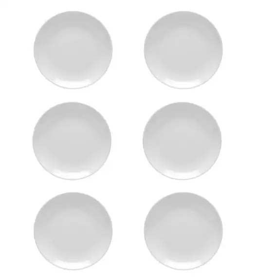 LUBIANA HOTEL BOSS 6x Talerz płytki 25 cm | biały | porcelana